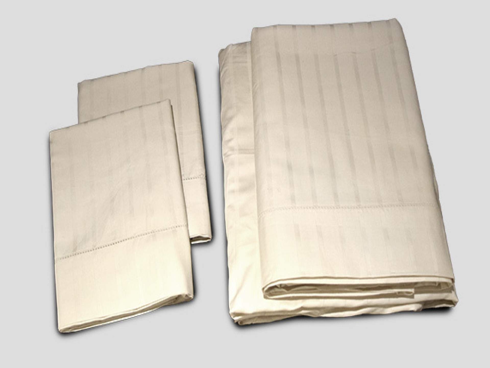 Organic Cotton Luxury Striped Sateen Sheets | Sheets