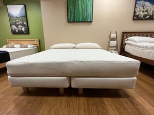 Laurel organic latex mattress split foundation