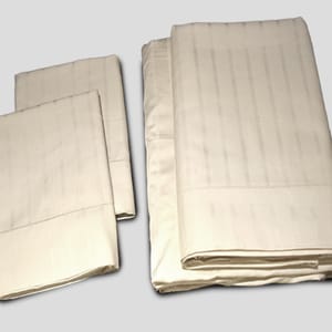 Organic Cotton Luxury Striped Sateen Sheets