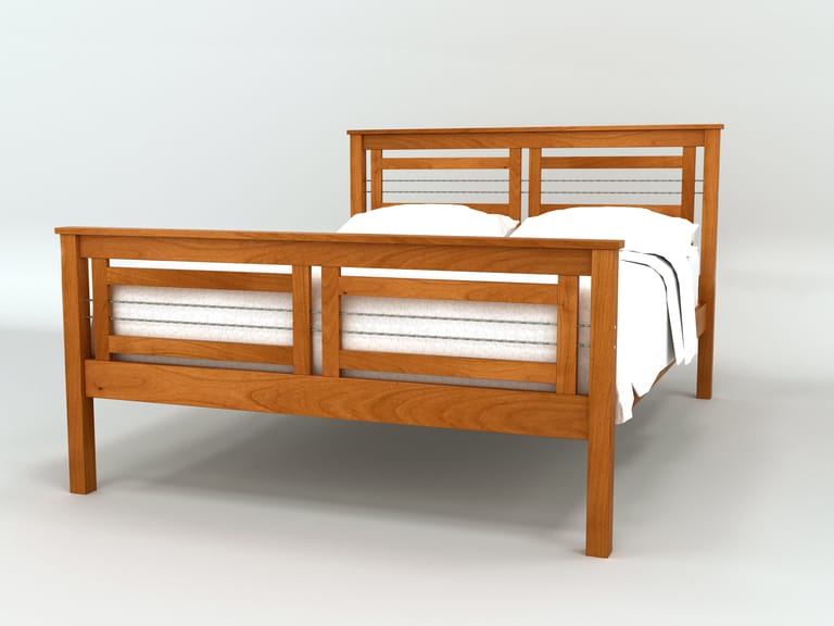 Vermont Furniture Designs Cable Crossing Wood Bed Frame image